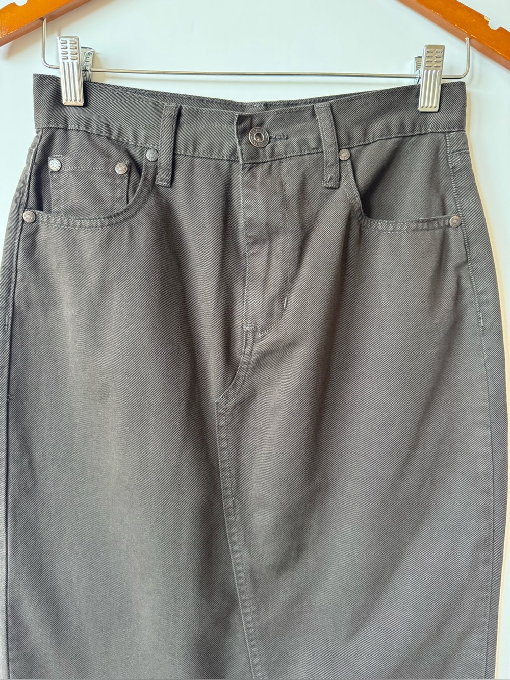 Stetson chocolate brown midi denim skirt - Picture 5 of 9